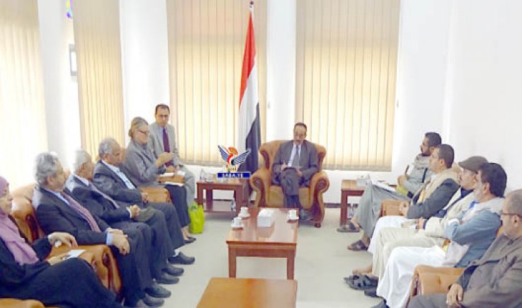 رئيس مجلس الشورى يناقش مع غراندي أنشطة منسقية الشؤون الإنسانية