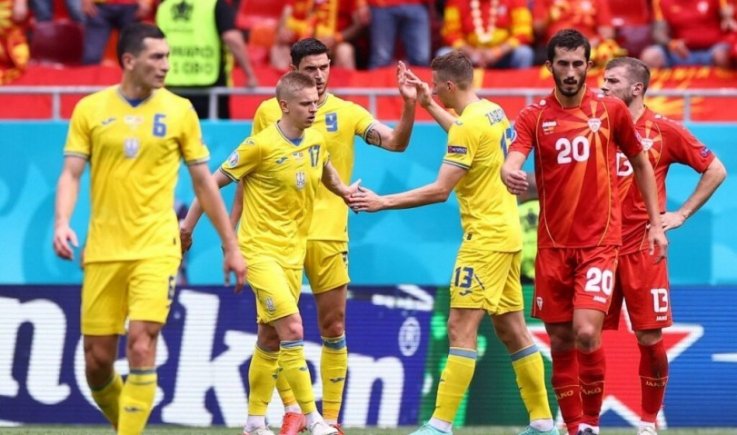 فوز اوكرانيا على مقدونيا الشمالية 2-1 في كأس أمم أوروبا "يورو 2020"