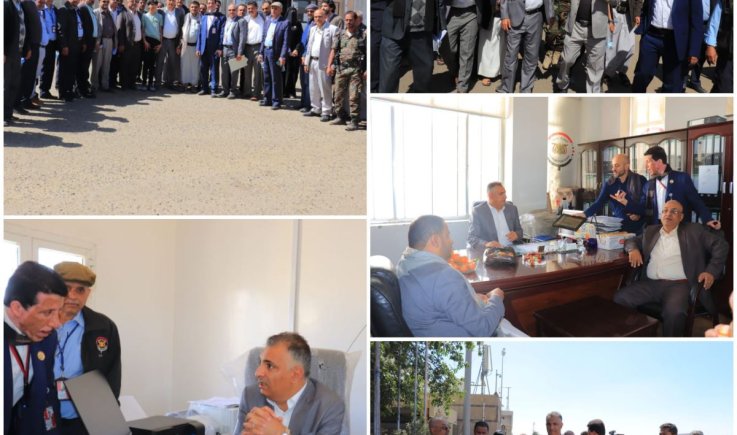 رئيس مصلحة الجمارك يتفقد جمركي مطار صنعاء الدولي للركاب والبضائع ولجان ترسيم السيارات بأمانة العاصمة