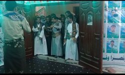‍إفتتاح معرض صور الشهداء بمديرية قفل شمر بمحافظة حجة