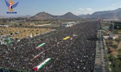صنعاء تشهد مسيرة مليونية غير مسبوقة تحت شعار "دماء الأحرار.. على طريق الانتصار"