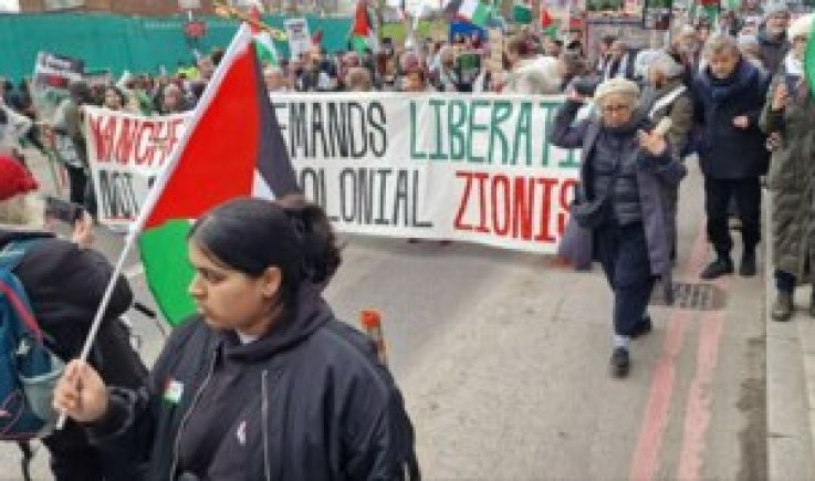 مسيرة حاشدة في لندن من أجل فلسطين وضد الاحتلال ورافضة للتهجير