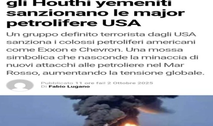 مجلة إيطالية: اليمن يفرض عقوبات على عمالقة النفط الأمريكيين ويعيد رسم معادلة البحر الأحمر